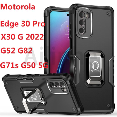 เคสโทรศัพท์ป้องกันทนทานต่อการกระแทกแบบแข็งสำหรับ Motorola Edge 30 Pro ขอบ X30บวก G 2022 G52 G82 G71s G50 5G เคสโทรศัพท์เกราะแข็งแกร่งขาตั้งโทรศัพท์