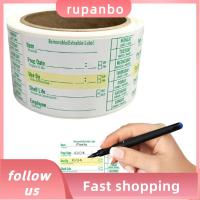 กระดาษ RUPANBO039392692ป้ายกำกับสำหรับภาชนะบรรจุอาหาร12นิ้วสีเขียวป้ายติดในครัว300ชิ้น/ม้วนเป็นวงกลม Freezer Labels สำนักงาน