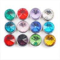 12Pcs/Lot 8mm Birthstone Slide Charms For Bracelet Making Women Jewelry Wristband Pet Collar Keychain DIY Accessories Gifts