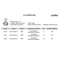 Lovito กางเกงขายาวสไตล์สปอร์ต มีเข็มขัด เรียบง่าย L08189 (สีดำ)