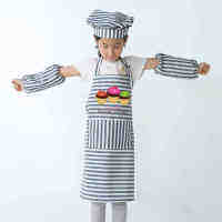 Creative childrens rainbow cake apron kids kitchen chores clean baby eating baking anti-staining sleeveless apron