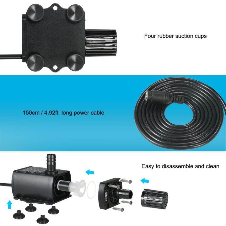 decdeal-ultra-quiet-mini-dc12v-6w-brushless-ปั๊มน้ำ5-5-2-1มม-หญิงกันน้ำน้ำพุ-aquarium-หมุนเวียน300l-h-ลิฟท์300ซม