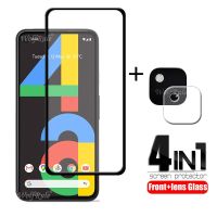 ◈♦¤ 4-in-1 For Google Pixel 4a Glass For Google Pixel 4a Tempered Glass Full Glue HD Screen Protector For Google Pixel 4a Lens Glass