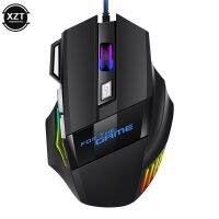 7 Button Professional USB Wired Gaming Mouse WITH Backlit 5500 DPI LED Optical Computer Mouse Mice Cable Mouse High Quality