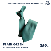 Men in Tie เนคไทแบบผูกเองขนาด 8cm รุ่น Plain Green