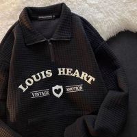 Louis Heart Polo Zipper Sweatshirt