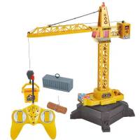 เครนก่อสร้าง เครนยกของ บังคับได้ RC Tower Crane Remote Control ขนาด 1/16 เล่นกับรถก่อสร้างคันอื่นได้