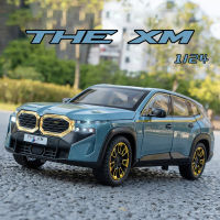 โมเดลรถรถโลหะผสม BMW XM ไฟเสียงรถ Diecast ขนาด1:24ของสะสมคนรักวันเกิดสำหรับเด็กของเล่นของขวัญโลหะเด็กผู้ชาย