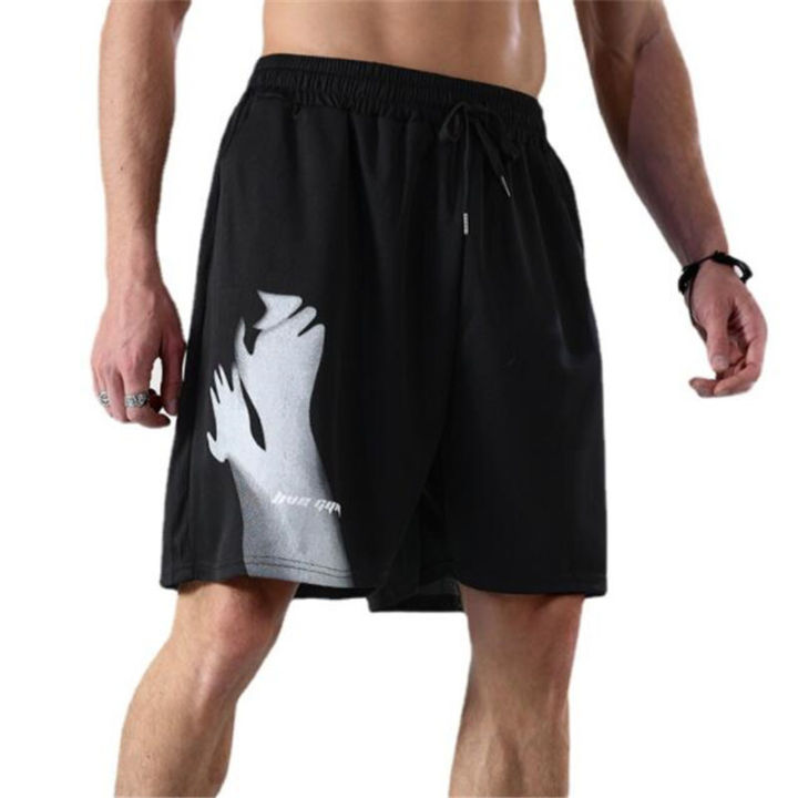 New Men Fitness Bodybuilding Shorts Man Summer Gyms Workout Male