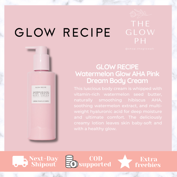 Authentic Glow Recipe Watermelon Glow Aha Pink Dream Body Cream 240ml Lazada Ph 6049