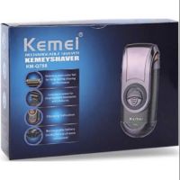 ?ส่งฟรี KEMEI KM-Q788 เครื่องโกนหนวดไฟฟ้าขนาดพกพา แบบชาร์ทไร้สาย พร้อมที่กันจอน - สีทอง