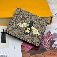 [Fast delivery][100  Original] Mens Bee Snake Skin Print Various Fashion Trend Versatile Wallet Folding Wallet Mens Style