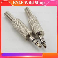 KYLE Wild Shop Metal 3.5mm 2 Ring 3 Poles Stereo Jack Plug 3.5mm Female audio connector Cable Solder Adapter Terminal with Spring