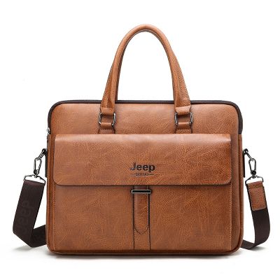 ✖❦ 2022 New Fashion Mens Bag Mens Briefcase Handbag PU Business Casual Shoulder Messenger Bag Large Capacity
