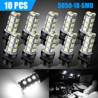 10ชิ้นรถยนต์หลอดไฟ3157 3156 Super White 18smd Led 360องศาแสงย้อนกลับหางเบรกสัญญาณไฟหลอดไฟ6000พัน【fast】