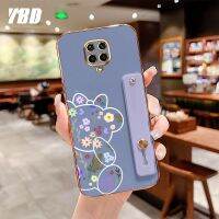 YBDเคสข้อมือแฟชั่นสำหรับ Xiaomi Redmi Note 9S Note9 Pro Note 9Pro Max POCO M2 Pro เคสโทรศัพท์กราฟฟิตีน่ารักแบบDIYเคสโทรศัพท์นิ่มลายหมีลายดอกไม้