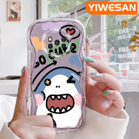 "YIWESAN เคสสำหรับ Xiaomi Poco X3 NFC Poco X3 Pro Poco X3 GT Poco X4 NFC X4 GT เคส F4 M3ลายการ์ตูนน่ารักฉลามกรอบนิ่มใหม่เคสโทรศัพท์โปร่งใสปลอกซิลิโคนกันกระแทกป้องกันเลนส์กล้องเคสใส"