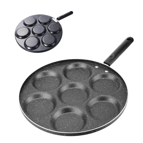 (EGGPAN)7HOLES - Multifunction 7 Holes Round Mold Pan Cake Egg Nonstick ...