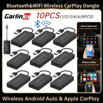 1-10PCS CarlinKit USB Wireless CarPlay Dongle Wired Android Auto WIFI Bluetooth Adapter AI Box Mirrorlink Car Multimedia Player