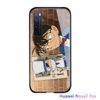 UCUC เคสโทรศัพท์เคสสำหรับ Huawei nova 7 Proอะนิเมะสำหรับสาวๆผู้หญิงนักสืบโคนันเด็กผีขโมยกระจกนิรภัยกรณีปก