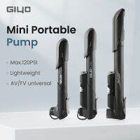 GIYO จักรยาน120Psi มินิปั๊มมือแบบพกพายาง Air Inflator Schrader &amp; presta MTB จักรยานไมโครปั๊มขี่จักรยานระเบิด A