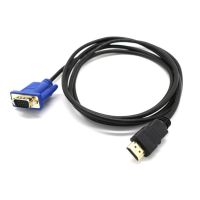 ▣❈ 1.8M/6FT Gold HDMI-compatible Male To VGA Male 15 Pin Video Adapter Cables