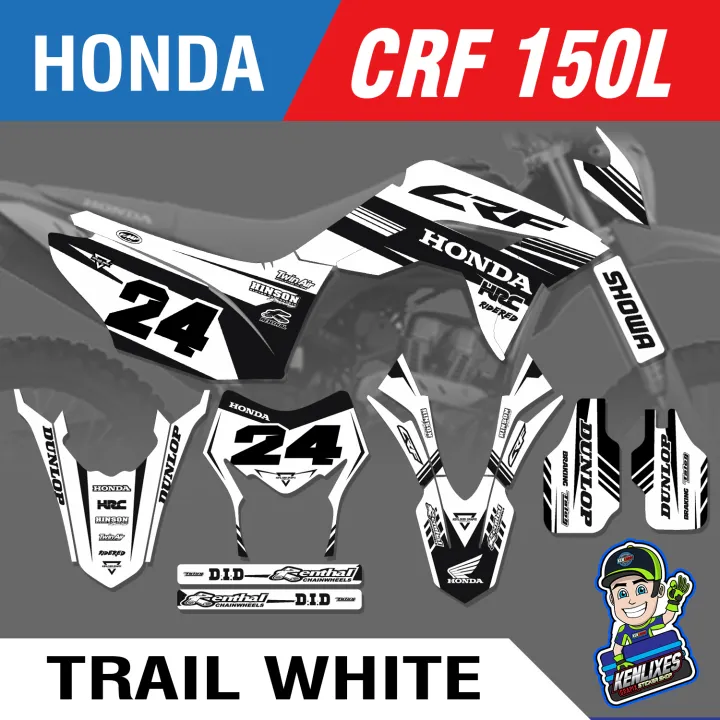 Honda Crf 150 Full Body Sticker Decals Trail White Edition Kenlixes