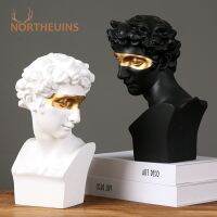 Resin David Art Head Statue Creative Blindfold European-Style Avatar Ornaments Art Sketch Supplies Desktop Ornaments