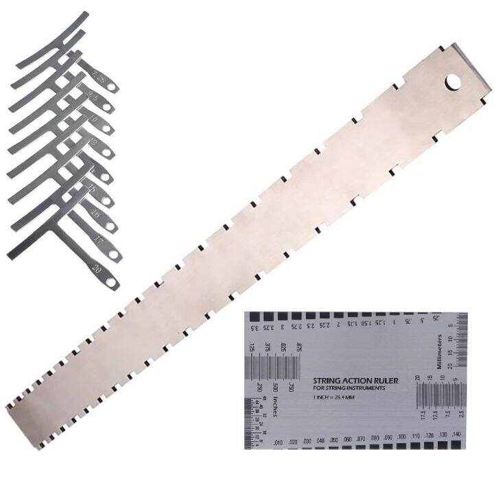 guitar-luthier-tools-neck-notched-straight-edge-guitar-radius-gauge-string-action-gauge-ruler-fretboard-fret-tools