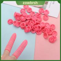 ZOWBRSH 100/300PCS เป็นธรรมชาติ เครื่องมือทำเล็บ น้ำยาง ถุงมือยาง ปลอกนิ้ว ถุงมือป้องกันปลายนิ้ว เตียงเด็ก