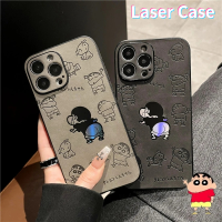 เคสโทรศัพท์หนังนิ่มเครยอนชินจังตลกสามารถใช้ได้กับ IPhone 11 13 14 12 Mini Pro Max 8 7 6S Plus