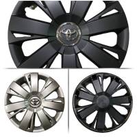 Wheel Cover ฝาครอบกระทะล้อ มี สีบรอนซ์ สีดำ ขอบ R 14 15 16 นิ้ว ลาย Toyota Logo w7 (1 ชุด มี 4 ฝา)** **จบในร้านเดียว**