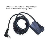 Kabel Spring 3011 Hingga 5521 Lelp-E5 DR-E5แบตเตอรี่เลียนแบบ DC Coupler สำหรับกล้องดิจิตอลแคนนอน EOS Rebel XSi 450D 500D 1000D จูบ