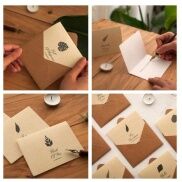 Thiệp kraft vintagecao cấp chúc mừng sinh nhật, tình nhân