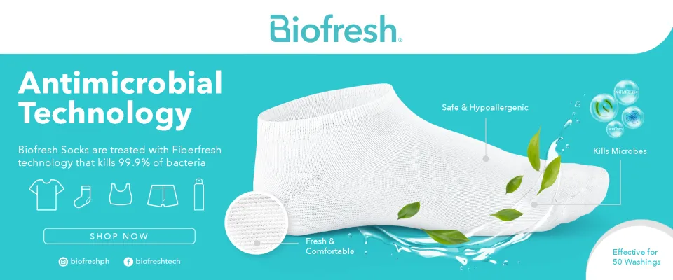 Biofresh Ladies' Antimicrobial Lite Casual Ankle Socks 3 pairs in a pack  RLCKG35