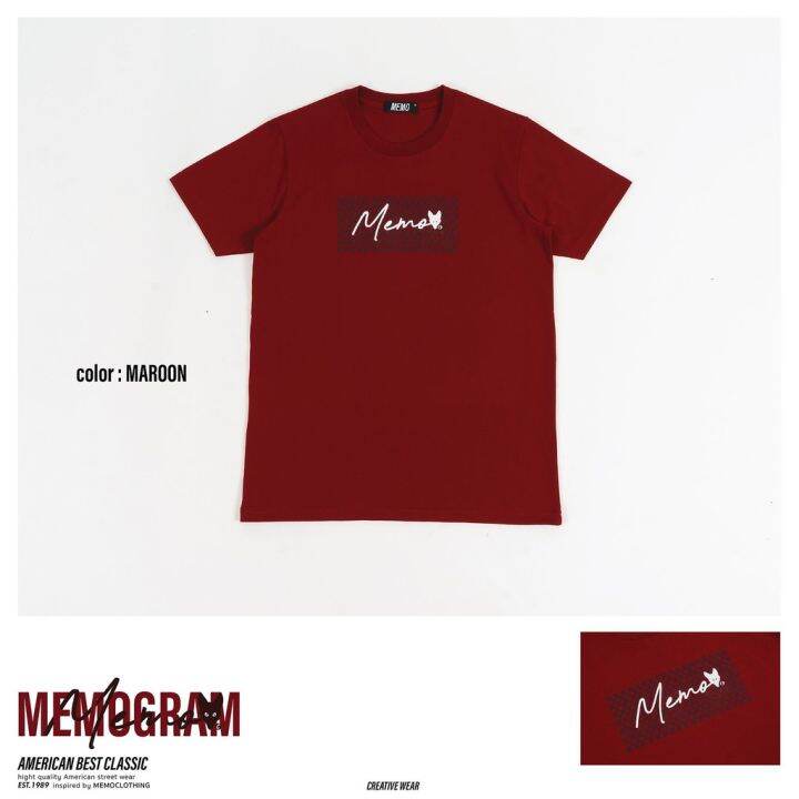 miinshop-เสื้อผู้ชาย-เสื้อผ้าผู้ชายเท่ๆ-เสื้อยืด-memo-เนื้อผ้า-cotton-รุ่น-memo-gram-สินค้าลิขสิทธิ์แท้-เสื้อผู้ชายสไตร์เกาหลี