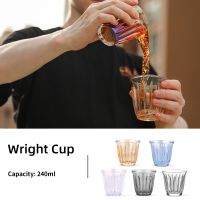 hotx【DT】 240ml Cups Delicate Wine Mugs Anti-scald Glass Espresso Cup for Cappuccino Accessories