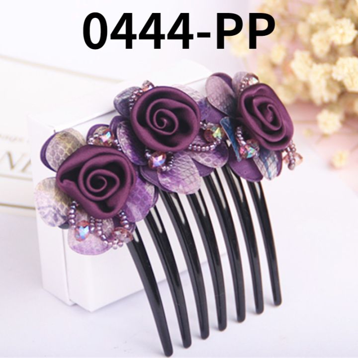 korean-version-simple-flower-juan-yarn-inserted-comb-ball-head-hair-curler-versatile-acrylic-jewelry
