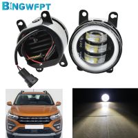 Fog Light Daytime Running Light Angel Eye For Renault Sandero Stepway Fog Lamp Assembly Car H11 LED 12V