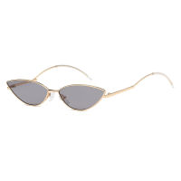 Luxurious Design Summer Ladies Cat Eye Sunglasses Personality Metal Frame Sun Glasses for Women Specular Reflection