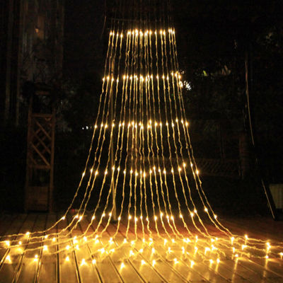 3X3M 6X3M LED Meteor Shower Rain Light Water Flow Waterfall Window Curtain String Light Wedding Christmas Fairy Light Garland