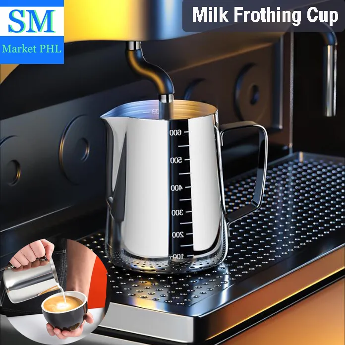 Milk Frothing Pitcher Stainless Steel Pull Flower Cup Cappuccino Coffee