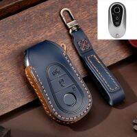 ❐▥ Leather Key Cover Remote Car Key Case For Mercedes Benz W223 W206 C S Class S260L S350L S400L S450L S500L For Maybach S480 S580