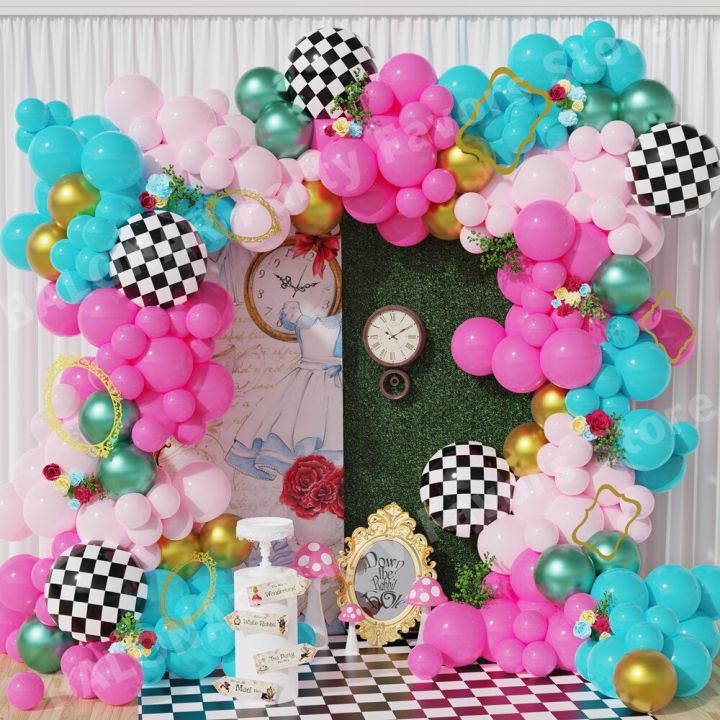 177Pcs Tiffany Blue Balloon Garland Arch Kit Winter Wonderland Party  Decorations Pink Globos Boy Girl 1St Birthday Baby Shower ~