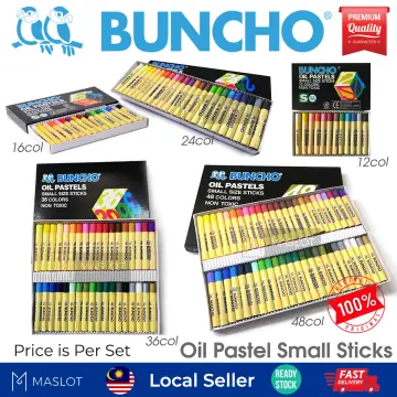 Buncho 48 Colour Oil Pastels Colors Non-toxic Crayon Kids Art Craft Drawing  Colouring 