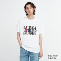 Uniqlo เสื้อยืดพิมพ์ลายจูเลียนโอเปียสำหรับผู้ชาย/ผู้หญิง (เสื้อยืดการกุศลแขนสั้น PFA) 466374