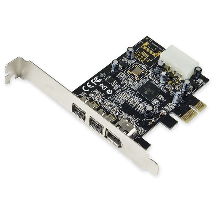 sy-pex30016-3-port-ieee-1394-firewire-1394b-amp-1394a-pcie-1-1-x1-card-ti-xio2213b-chipset-requires-legacy-driver