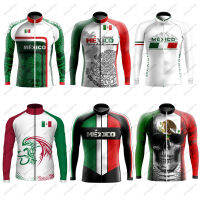 Mexico Mens Long Sleeve BIke Cycling Jersey Worn in Three Seasons Maillot Ciclismo Hombre Professional Cycling Clothing