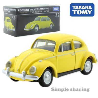 ลูกเต๋าของเล่นมอเตอร์รถยนต์รถ Takara Tomica Premium 32 Volkswagen Type I 1/58สำหรับโชว์รถโมเดลเหล็ก