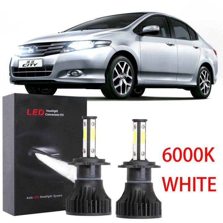 หลอดไฟหน้ารถยนต์-led-6000k-ฮาโลเจน-สีขาว-แบบเปลี่ยน-สําหรับ-honda-city-2009-2010-2011-2012-1-คู่-2pcs